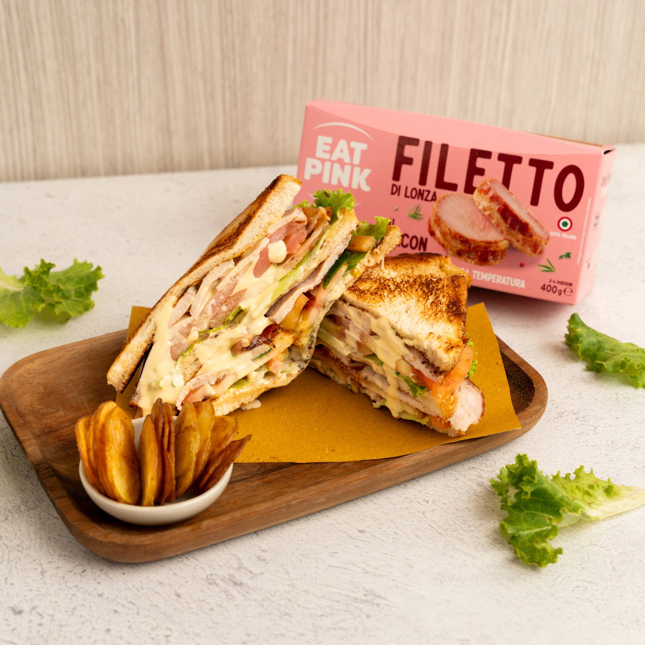 Club Sandwich con Filetto di Lonza al Bacon