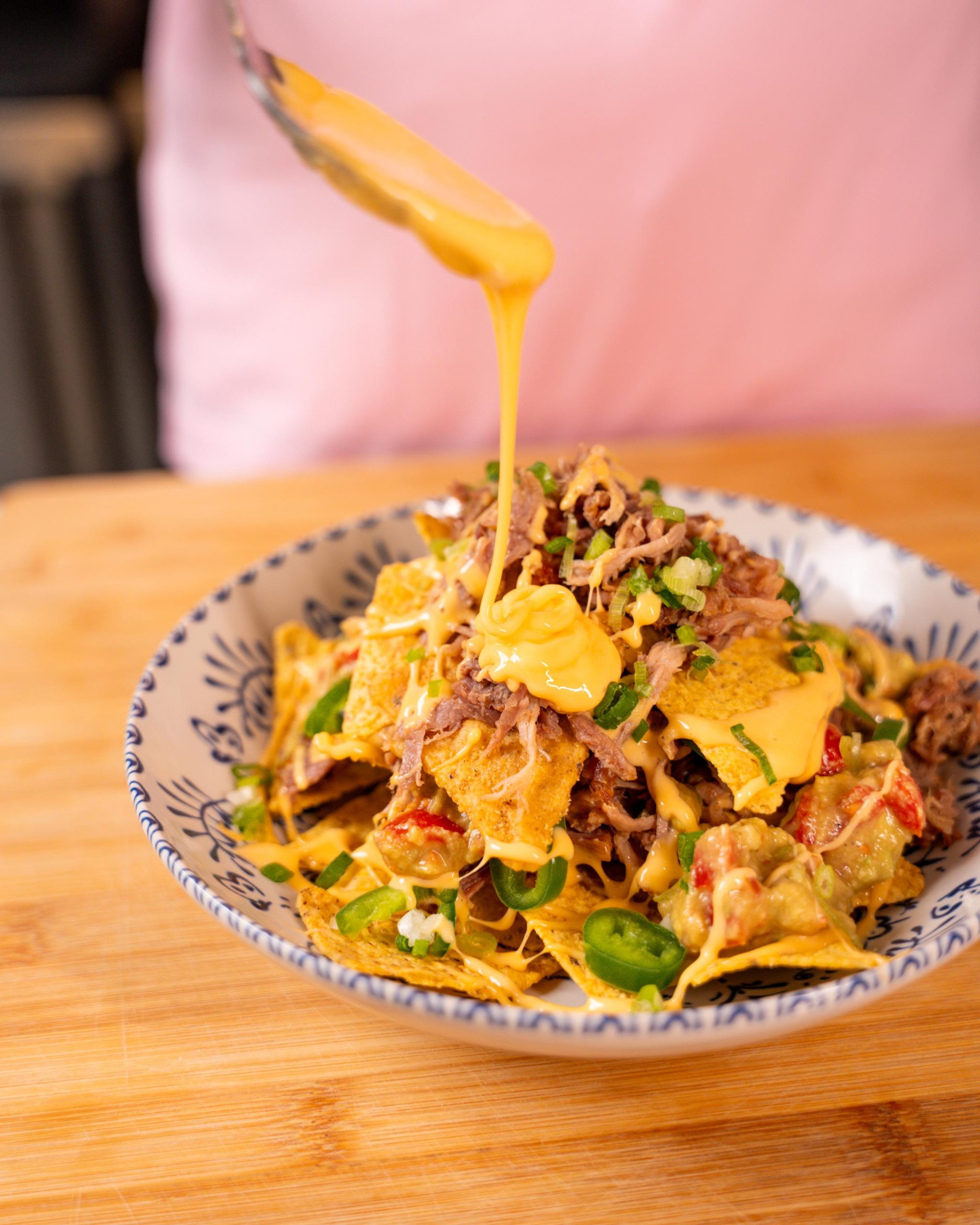 Nachos con Pulled Pork e Guacamole